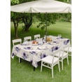 thumbnail image 4 of Outdoor Tablecloth with Umbrella Hole for Patio/Picnic/Party/Camping, Purple Spring Floral Waterproof Table Cloth Rectangle Table Cover Washable, Farmhouse Flowers Modern Art (52"x 70"), 4 of 8