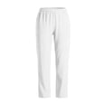 thumbnail image 5 of LIaqionyy Women's Baggy Pants Elastic Waisted Straight Leg Loose Casual Work Solid Color Trousers with Pockets, 5 of 8