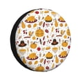 thumbnail image 1 of Fotbe Thanksgiving Funda de Llanta de Repuesto con Estampado, Engrosada, Ajuste Universal para Jeep, Remolque, RV, SUV, Camión-14 inch, 1 of 6