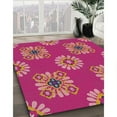 thumbnail image 2 of Ahgly Company Indoor Square Patterned Dark Pink Novelty Area Rugs, 6' Square, 2 of 6