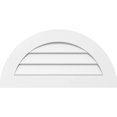 thumbnail image 1 of Ekena Millwork GVPHR24X1201SN Support Demi-Rond Surface PVC Évent Gable, 24"L x 12"H, Blanc Amorti d'Usine, 1 of 4