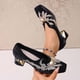 thumbnail image 2 of Cojines Del Dedo Del Pie para Zapatos con Exquisito Dedo Del Pie Bordado Y Acento de Metal Pulido, Tacón de Bloque Bajo de 2 Pulgadas para la Estabilidad, Zapatos de Tacón Bajo de Desgaste Casual Ver, 2 of 9