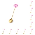 thumbnail image 1 of Bewildely Estilo de dibujos animados Adorable Restaurante Hotel Vajilla Mezcla portátil Vajilla Ensalada Postre Cubiertos Candy Pink Cuchara De Caramelo Rosa 10piezas, 1 of 6