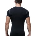 thumbnail image 6 of UKAP Mens Compression Quick Dry Shirt O-Neck Short Sleeve Casual T-Shirt Solid Color Bodybuilding Base Layer Activewear, 6 of 7