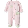 thumbnail image 1 of Little Me Frog Friends Footie, Pink, 6 Month, 1 of 2