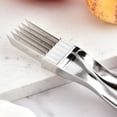 thumbnail image 4 of 3Pcs Stainless Steel Vegetable Chopper, Vacemry Stainless Steel Vegetable Chopper, Manual Kitchen Gadget for Scallion Pepper Garlic Onion, Portable Handheld Slicer Dicer for Home Cooking Countertop, 4 of 8