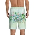 thumbnail image 4 of Lsque Succulent Mens Sleep Pajama Shorts,Short Pajama Pants, Cotton Ultra-Soft Knit-Small, 4 of 9