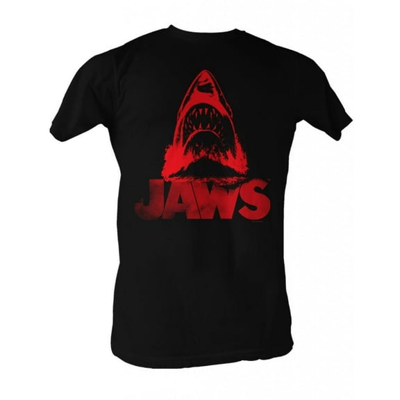 Jaws Red J Black Adult T-Shirt 4Xl