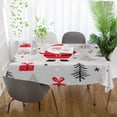 thumbnail image 3 of Yayeee Tablecloths 60" x 60" Rectangle Wrinkle Resistant Party Table Cover, Gray Christmas Santa, 3 of 8