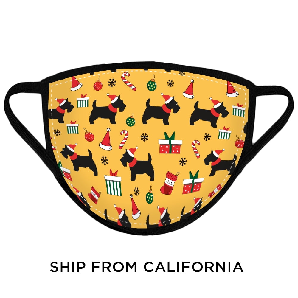 Christmas Face Mask Dog Pattern Face Mask Ugly Christmas Mask Adult