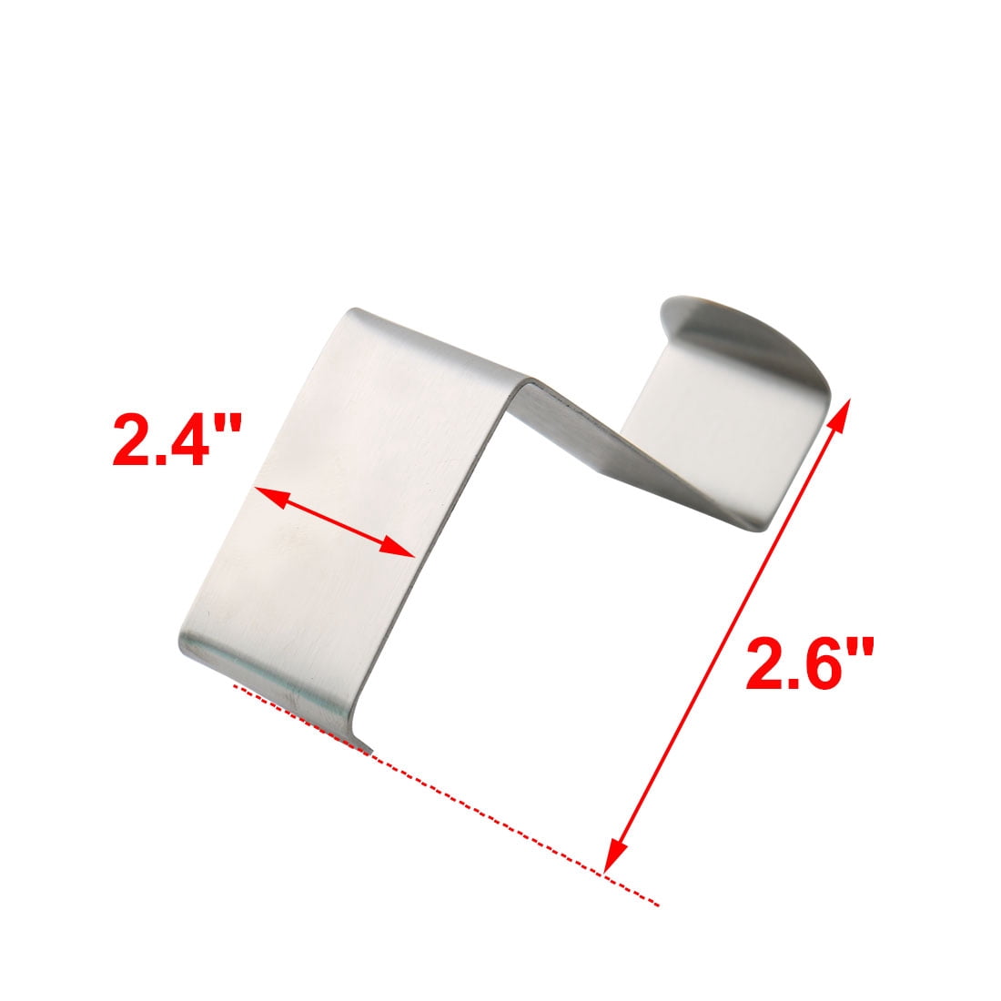 Unique Bargains Metal Z Shaped Over Door Cabinets Towel Hooks Hanger 4 Pcs