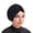 Black, variant on Cotton Chemo Turban Headwear, Soft Cancer Elastic Cap for Women with Hair Loss Orange