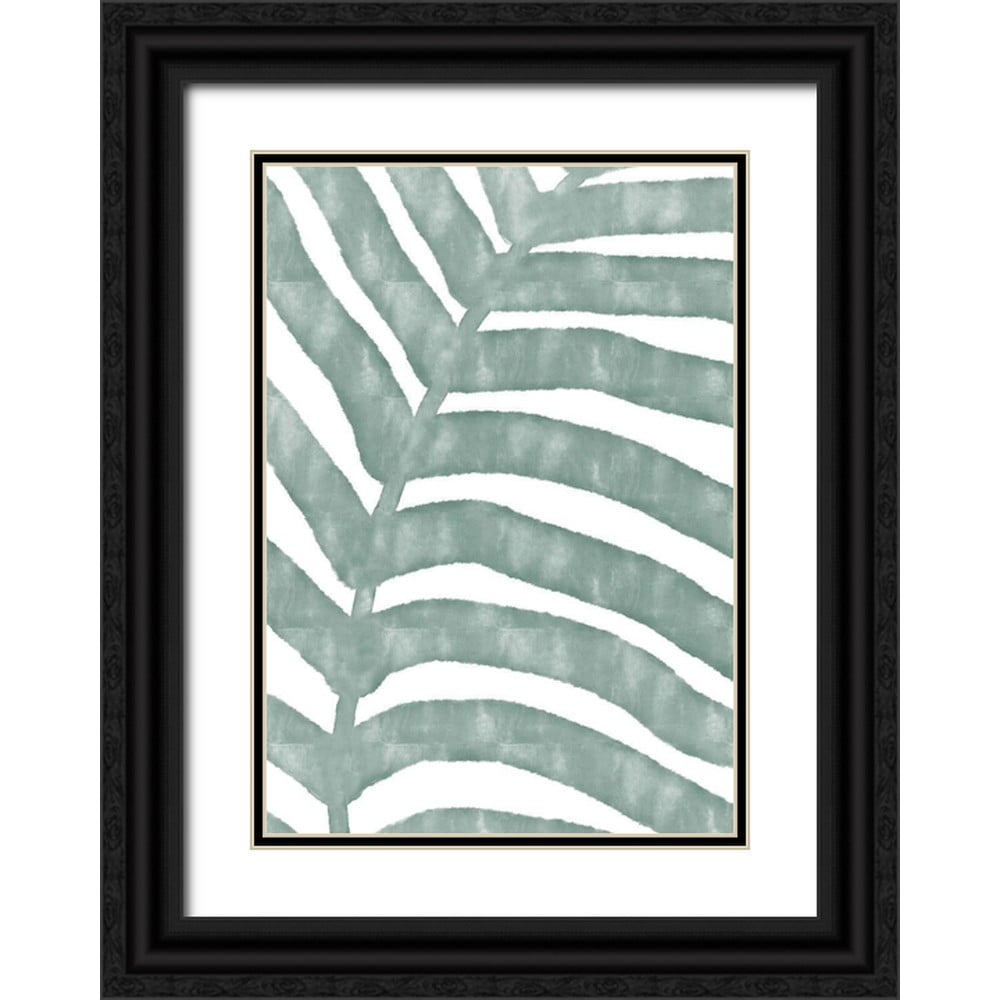 Artographie Studio 18x24 Black Ornate Wood Framed with Double Matting Museum Art Print Titled - Palm Stripes