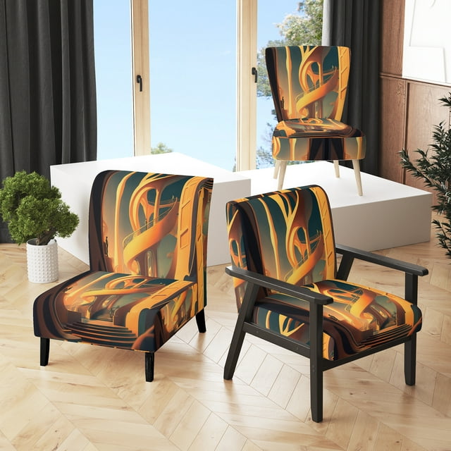 Designart « Designs from the Future II » Fauteuil d'Appoint Industriel Blanc Rembourré - Fauteuil Traditionnel pour Salon