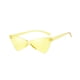 thumbnail image 3 of Gafas de sol triangulares Gafas de sol de para mujeres Hombres Marco ligero de verano Gafas para la playa Viajes Compras Vacaciones Amarillo Yinane anteojos de mujer, 3 of 8
