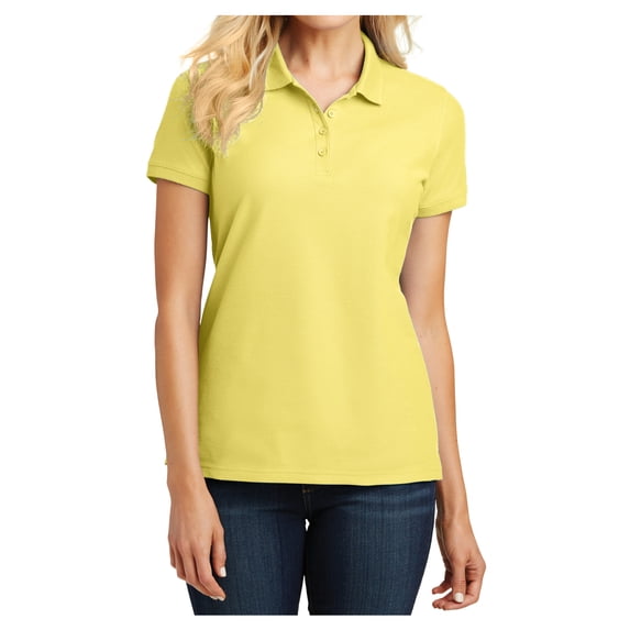 Mafoose Female Core Classic Women Pique Polo Lemon Drop Yellow Large
