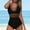 Black, variant on One Piece Swimsuit Women Summer Fashion Solid Color Swimwear Push-Up Padded 2025 Sexy Mesh Swimsuits Cute Outfits