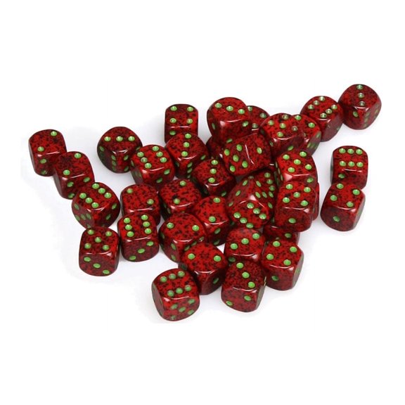 Chessex CHX25904 Dice-Speckled: 36D6 Strawberry Set, Speckled Strawberry