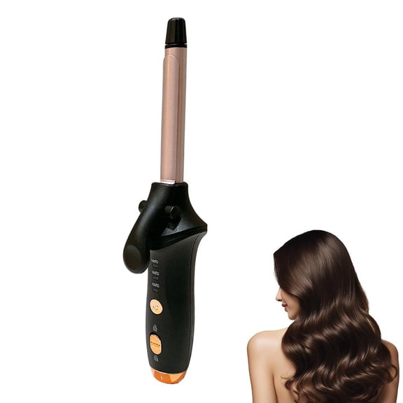 Cordless Curling Iron, USB Rechargeable Mini Hair Curler with 4000mAh Battery, 3 Temp Settings Portable Travel Flat Iron & Curler for All Hair Types