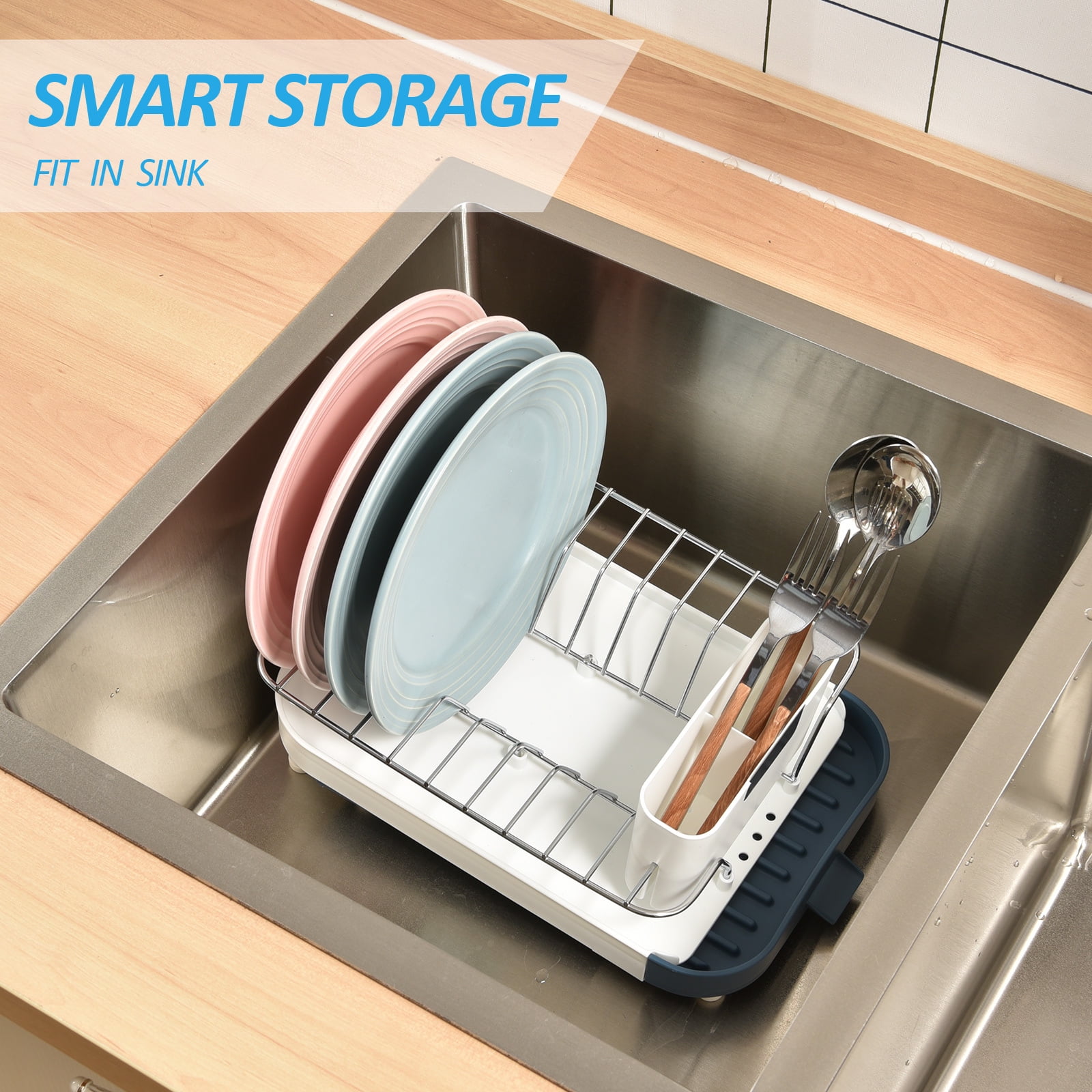 Walmart's Novashion Over the Sink Dish Drying Rack Is Ideal for Small  Kitchens