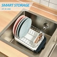 thumbnail image 2 of Kingrack Mini Expandable Dish Drying Rack Over The Sink Adjustable Dish Rack in Sink Or On Counter Dish Drainer with Utensil Holder Rustproof for Kitchen, 2 of 6