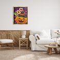 thumbnail image 2 of Stupell Industries Boo Jack-o-Lantern Halloween Candy Holiday Painting Gold Floater Framed Art Print Wall Art, 2 of 6