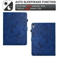 thumbnail image 5 of Case for iPad 10th Gen 10.9" 2022 (A2757, A2777, A2696), Classic PU Leather Folio Kickstand Magnetic Closure Slim Fit Cover for iPad 10th Generation with Auto Wake/Sleep Function Embossing - Darkblue, 5 of 6