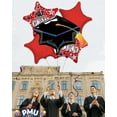 thumbnail image 2 of PMU Graduation "Congrats Grad" Red Foil Balloon Bouquet Pkg/5, 2 of 6