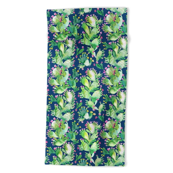 Society6 Ninola Design Paddle Cactus Blue Beach Towel