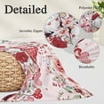 thumbnail image 2 of Pink Valentine's Day Pillow Covers, Linen Long Throw Pillow Case, Spring Floral Romance Roses Gnomes Holiday Pillow Protector Decorative Cushion Cover for Living Room/Bedroom 12" x 20", 2 of 8