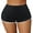 Black/White, variant on Charmo Women Scalloped Swim Shorts Drawstring Board Shorts Swimsuit Bottom