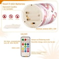 thumbnail image 4 of Set of 2 Flameless Candles Lights with Remote Control Flickering LED Candles Electric Candles for Home Decor Parties Pink Flamingos with Golden Dot, 4 of 7