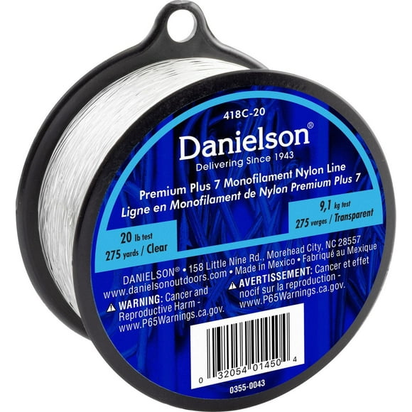 Danielson 418C-20 Plus 7 Mono Nylon Line Clear 20 Lb, Mono Nylon Line Clear