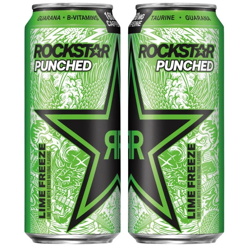 Rockstar Lime Freeze Energy Drink 16 oz Cans - Pack of 12