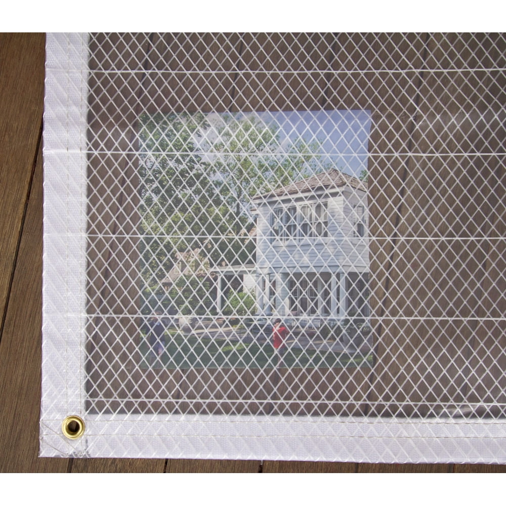 8 Ft. x 16 Ft. Heavy Duty Clear Poly Tarp 10 MIL, Waterproof