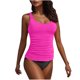 thumbnail image 2 of Traje de baño sólido sin mangas de moda para mujer, traje de baño push-up acolchado, conjuntos de blusa de traje de baño, traje de baño de poliéster para mujer, 2 of 6