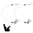 thumbnail image 1 of juguse 2pcs Dog Car Harnesses Heavy Duty And Safety Restraint No-Chew Tether Cable light gray, 1 of 6