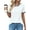 White, variant on MOSHU Dressy Women Tops Crewneck Blouses for Women Striped Colorblock Short Sleeve Shirts Casual Summer Tops