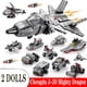 thumbnail image 1 of Bloques de construcción de la serie de armas de la Fuerza Aérea Militar, juguetes de avión Jet, chopper, J-15, tiburón volador, regalo de cumpleaños para niños,No box with 2 dolls, 1 of 7