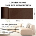 thumbnail image 2 of Self Adhesive Leather Repair Patch Tape 4×63 inch, Vinyl and Leather Repair Kit for Couches, Furniture, Car Seat, Boat Seat, Sofa, Vinyl Upholstery, Chair, Interior, Dark Brown, 2 of 7