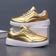 thumbnail image 5 of AUDeals Womens Casual Sneakers - Breathable Memory Foam Shiny Fashion Skate Shoes Comfortable Walking Fitness Shoes, 5 of 9