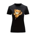 thumbnail image 1 of Playera Blusa De Oso De Peluche Saliendo Del Cierre Ropa Para Mujer Casual Color Negro Talla Grande Marca Emil SaEs, 1 of 4