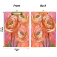 thumbnail image 5 of FORMRS Acrylic Clipboard with Low Profile Clip Standard A4 Letter Size, 12.5" x 9", Abstract Pink Flowers, 5 of 8