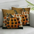 thumbnail image 3 of Halloween Trick or Treat Decorative Throw Pillow Covers  Spooky Pumpkin Truck Spider Web Bat Porch Patio Outdoor Pillowcase, Polka Dot Stripes Holiday Cushion Case Home Decor, 3 of 7