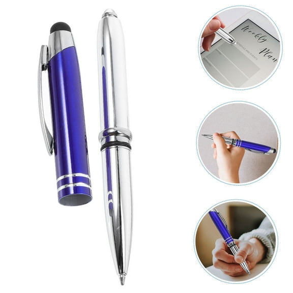 WHAMVOX  Capacitive Stylus Pen Metal Ballpen with LED Light for Tip Blue