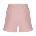 thumbnail image 5 of CYRBOKO Girls Shorts, Summer Comfy Loose Fit Elastic Waist Bottoms with Pockets Pink Size 11-12 T, 5 of 7