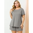 thumbnail image 4 of Conjunto De PijaManCorLunares RoDe Dormir TalGrande PaMujer  Gris 3XL, 4 of 6