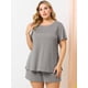 thumbnail image 4 of Conjunto De PijaManCorLunares RoDe Dormir TalGrande PaMujer  Gris 3XL, 4 of 6