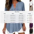 thumbnail image 3 of ClodeEU Women's V Neck Long Sleeve Linen Blend Button Shirt Top ,Solid Color Casual Blouse Wine,Womens Plus XXL, 3 of 7