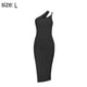 thumbnail image 2 of Vestido corto bodycon con un hombro para mujer, sin mangas, vestidos sin espalda para cóctel, 2 of 7